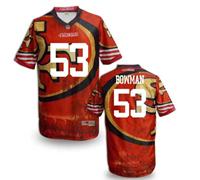 San Francisco 49ers #53 BOWMAN Men's Stitched NFL Elite Fanatical Version Jersey (8)