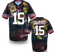 San Francisco 49ers #15 CRABTREE Men's Stitched NFL Elite Fanatical Version Jersey (1)