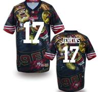 San Francisco 49ers #17 JENKINS Men's Stitched NFL Elite Fanatical Version Jersey (1)