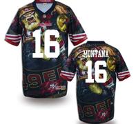 San Francisco 49ers #16 MONTANA Men's Stitched NFL Elite Fanatical Version Jersey (1)