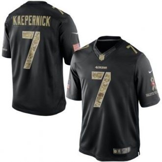 San Francisco 49ers #7 Colin Kaepernick Nike Black Salute To Service Jersey