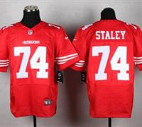 New San Francisco 49ers #74 Joe Staley Red Team Color NFL Elite Jersey