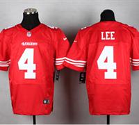 New San Francisco 49ers #4 Andy Lee Red Team Color NFL Elite Jersey