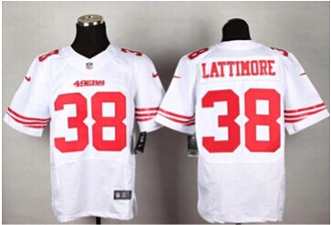 New San Francisco 49ers #38 Marcus Lattimore White NFL Elite Jersey