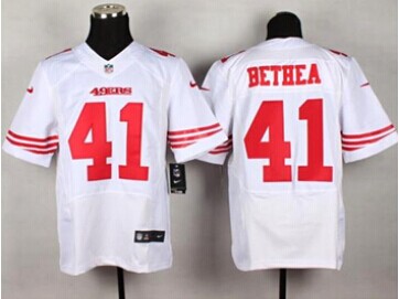 New San Francisco 49ers #41 Antoine Bethea White NFL Elite Jersey