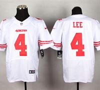 New San Francisco 49ers #4 Andy Lee White NFL Elite Jersey