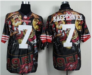 Nike San Francisco 49ers #7 Colin Kaepernick Team Color NFL Elite Fanatical Version Jersey