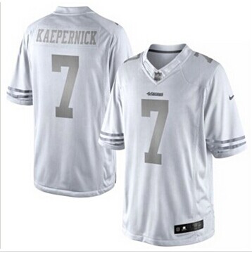 New San Francisco 49ers #7 Colin Kaepernick White Platinum Jersey