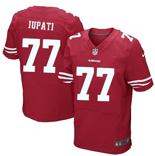 New San Francisco 49ers Mike Iupati Elite Red Jersey