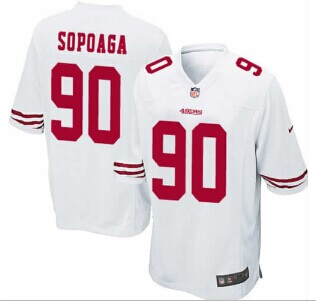 New NFL Isaac Sopoaga 49ers White elite Jerseys