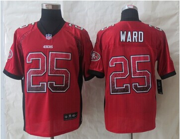 NEW San Francisco 49ers #25 Jimmie Ward Red Drift Fashion Blue Elite Jerseys