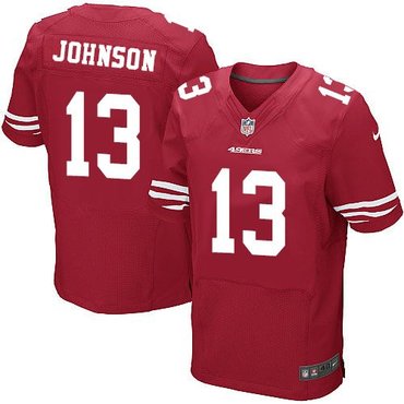 2014 NFL Draft San Francisco 49ers #13 Steve Johnson Red Team Color Nike Elite Jersey