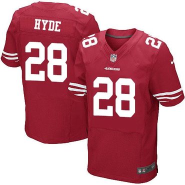 2014 NFL Draft San Francisco 49ers #28 Carlos Hyde Red Team Color NFL Elite Jersey