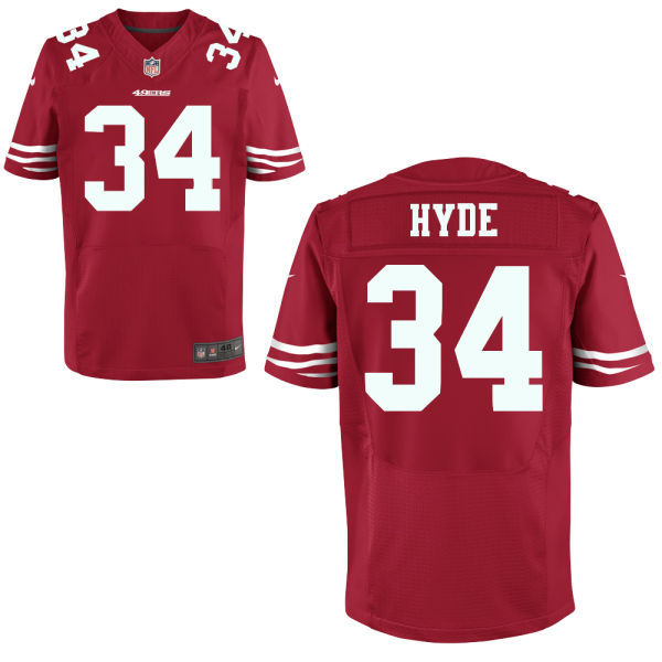 2014 NFL Draft San Francisco 49ers #34 Hyde Red Elite jersey