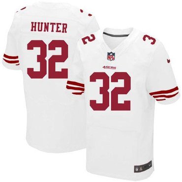 NEW San Francisco 49ers #32 Kendall Hunter White Elite Jersey