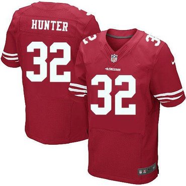 NEW San Francisco 49ers #32 Kendall Hunter Red Elite Jersey