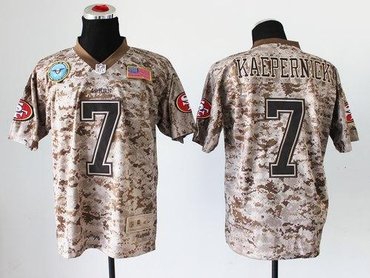 NEW San Francisco 49ers #7 Colin Kaepernick Camo NFL Elite USMC Jersey(USA)