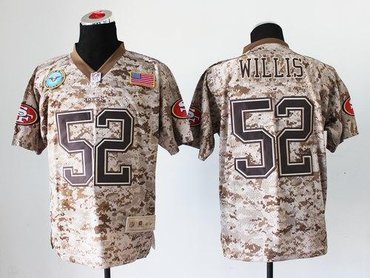 NEW San Francisco 49ers #52 Patrick Willis Camo NFL Elite USMC Jersey(USA)