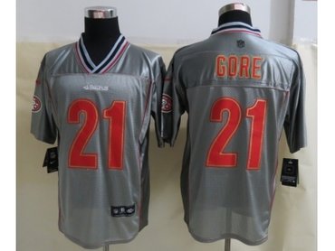 New San Francisco 49ers #21 Gore Grey Jerseys(Vapor Elite)