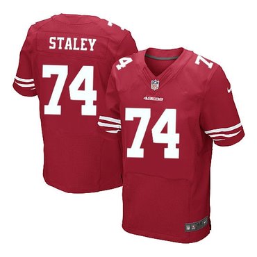 NEW NFL Joe Staley 49ers Elite Red Mens NFL Jerseys