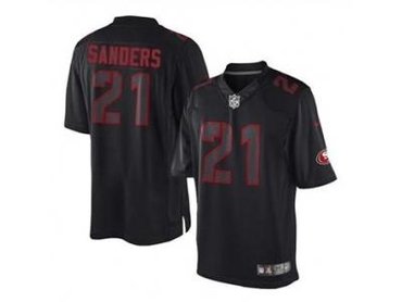 NEW jerseys san francisco 49ers #21 sanders black(Impact Limited)(sanders)