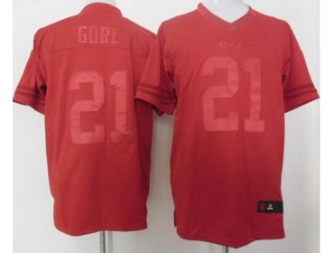 NEW San Francisco 49ers 21 Frank Gore Red Drenched Limited NFL Jerseys