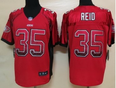 NEW San Francisco 49ers 35 Eric Reid Red Drift Fashion Elite NFL Jerseys