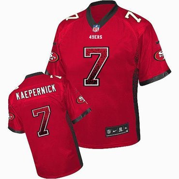 NEW San Francisco 49ers 7 Colin Kaepernick Red Team Color Stitched NFL Elite Drift Fashion Jersey