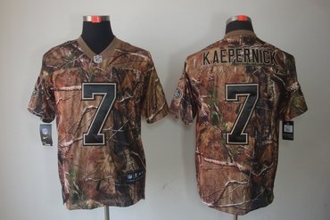 NEW NFL San Francisco 49ers 7 Colin Kaepernick Camo Realtree NFL Jerseys(Elite)