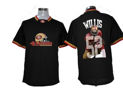 NEW NFL San Francisco 49ers #52 Patrick Willis black jerseys(all-star fashion)