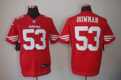 2012 NEW NFL San Francisco 49ers 53# Navorro Bowman Red Jerseys(Elite)