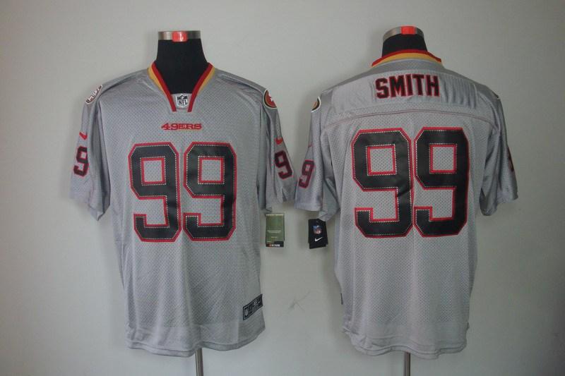 NEW NFL San Francisco 49ers 99 Aldon Smith Lights Out Grey Jerseys(Elite)