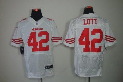 2012 NEW NFL San Francisco 49ers 42 Ronnie Lott White Jerseys (Elite)