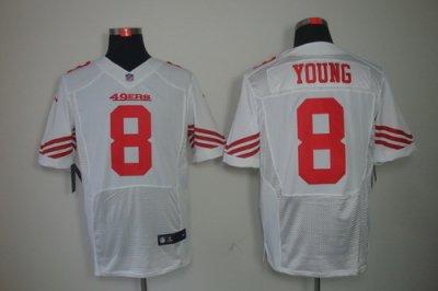 2012 NEW NFL San Francisco 49ers 8 Steve Young White Jerseys (Elite)