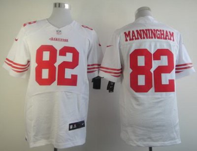 2012 NEW NFL San Francisco 49ers 82 Mario Manningham White Jerseys (Elite)