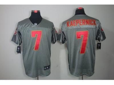 2012 NEW NFL San Francisco 49ers 7 Colin Kaepernick Grey Shadow Jerseys