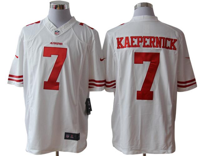 2012 NEW NFL San Francisco 49ers 7 Colin Kaepernick White Jerseys(Limited)