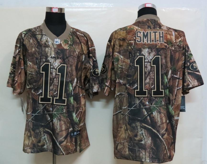 NEW San Francisco 49ers 11 A.Smith Camo Realtree NFL Jerseys(Elite)