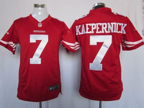 2012 NEW NFL San Francisco 49ers 7 Colin Kaepernick Red Jerseys (Game)