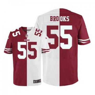 NEW San Francisco 49ers #55 Ahmad Brooks Split Elite White NFL Jerseys