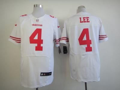 2012 NEW NFL San Francisco 49ers 4 Andy Lee White Jerseys (Elite)