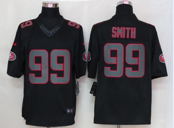 2012 NEW NFL San Francisco 49ers 99 Aldon Smith Black Jerseys (Impact Limited)