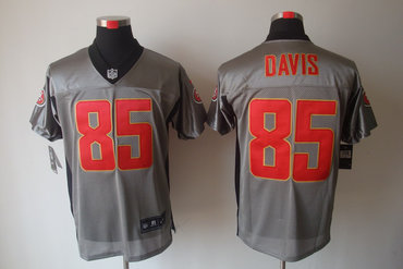 2012 NEW NFL San Francisco 49ers 85 Vernon Davis Grey Shadow Jerseys