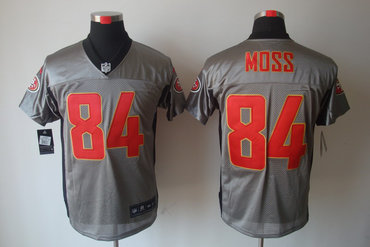 2012 NEW NFL San Francisco 49ers 84 Randy Moss Grey Shadow Jerseys