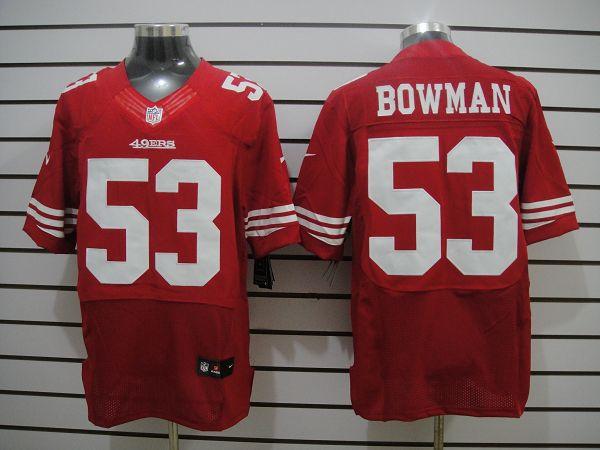 2012 NEW NFL San Francisco 49ers 53 Navorro Bowman Red Jerseys (Elite)