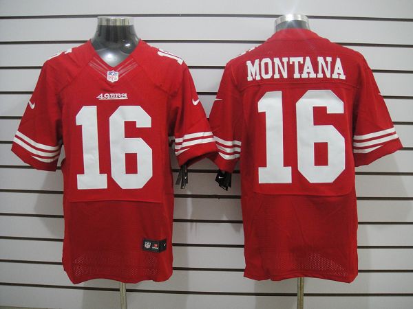 2012 NEW NFL San Francisco 49ers 16 Joe Montana Red Jerseys (Elite)