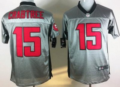 2012 NEW NFL San Francisco 49ers 15 Michael Crabtree Grey Shadow Jerseys