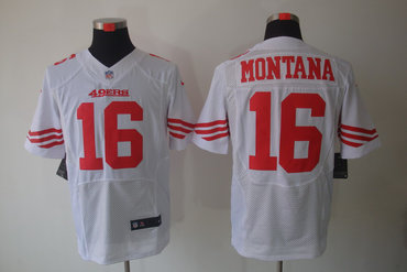 2012 NEW NFL San Francisco 49ers 16 Joe Montana White Jerseys (Elite)