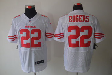 2012 NEW NFL San Francisco 49ers 22 Rogers White Jerseys (Elite)