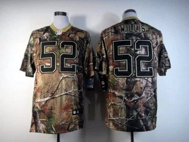 NEW San Francisco 49ers 52 Patrick Willis Camo Realtree NFL Jerseys(Elite)